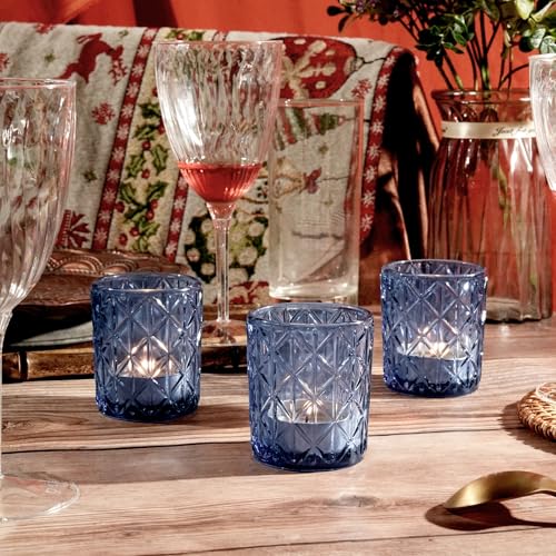 15% Off 24-Piece Blue Glass Votive Candle Holders - Image 7