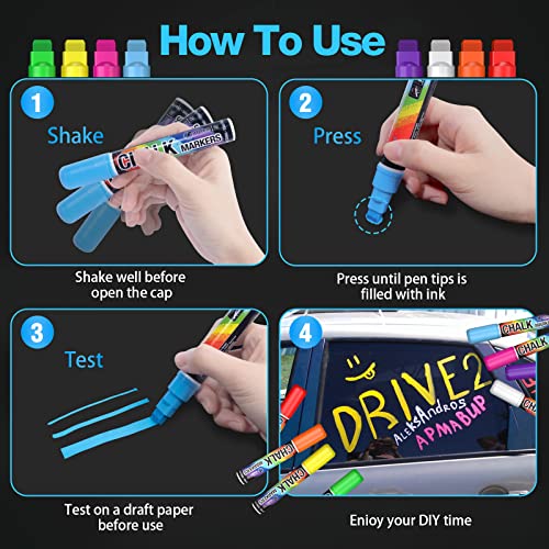 KERIFI Washable Window Markers for Car Art & Signs - Image 5