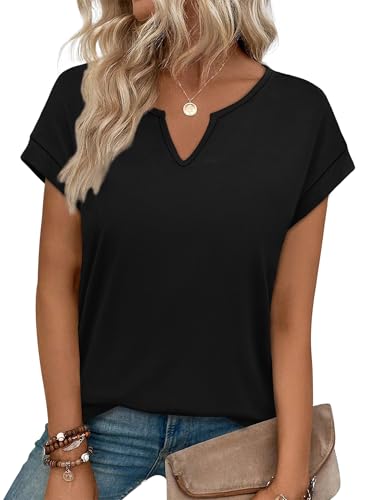 38% Off WIHOLL Women's V-Neck Cap Sleeve Summer Top - Image 2