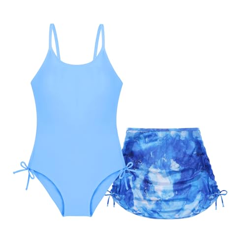 Girl's One Piece Swimsuit with Mesh Skirt - Use Code for Deal