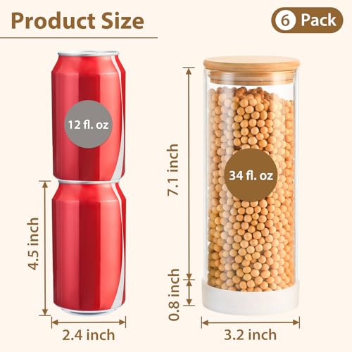 50% Off TBWIND 34oz Glass Storage Containers 6-Pack - Image 2