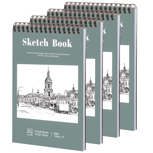 4-Pack Small Sketchbooks - 13% Off & Great for Beginners
