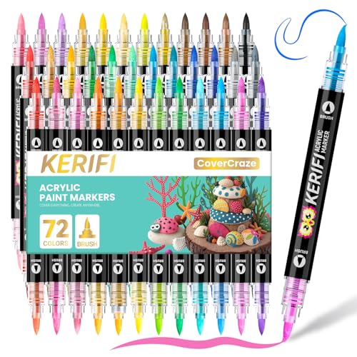 28% Off KERIFI 72-Color Acrylic Paint Markers Set