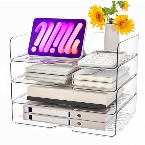 40% Off Acrylic Stackable Desk File Organizer