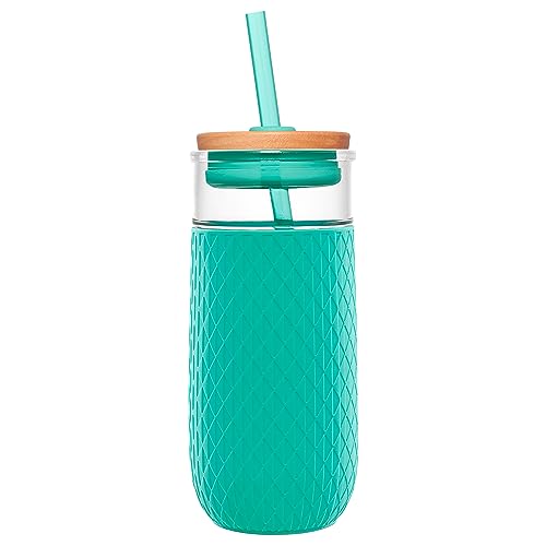 31% Off Ello 18oz Glass Tumbler with Straw & Bamboo Lid