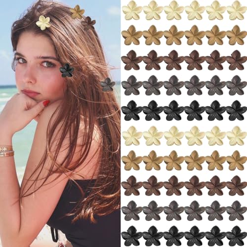 11% Off 60Pcs Mini Hawaiian Flower Hair Clips