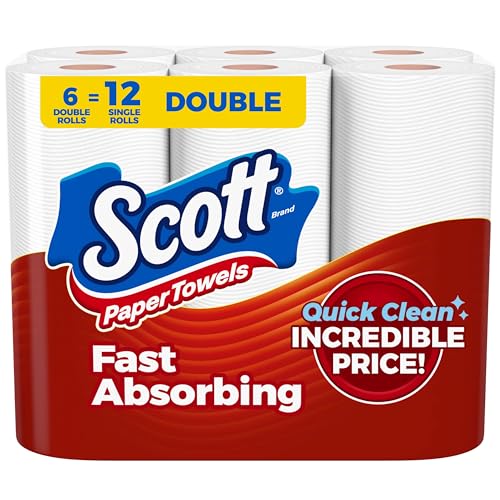Save 20% on Scott Paper Towels 6 Double Rolls