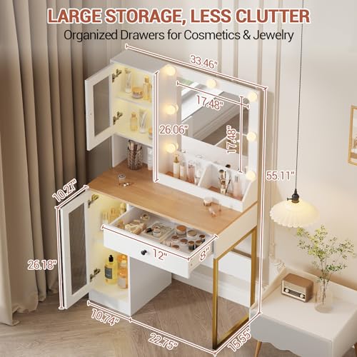 33% Off IDEALHOUSE Makeup Vanity Desk & Mirror - Image 3