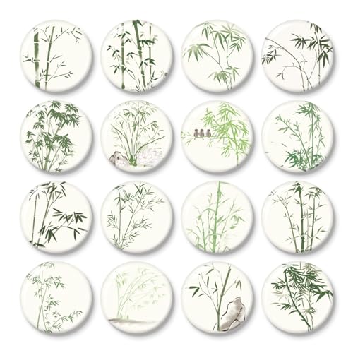 50% Off Bamboo Fridge Magnets – 16 Pcs Decorative Set