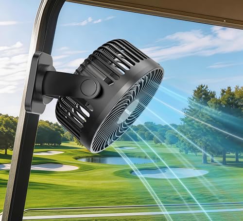 50% Off Magnetic Golf Cart Fan with 12000mAh Battery