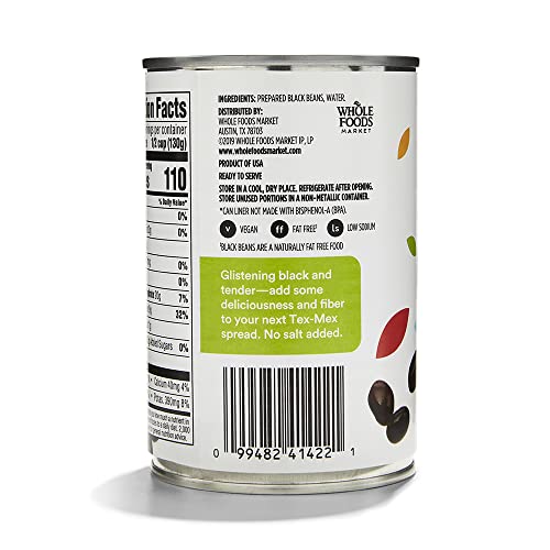 10% Off 365 Unsalted Black Beans, Pack of 4 - Image 4