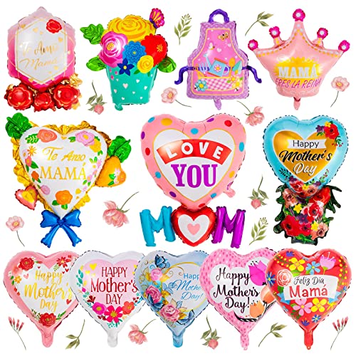 30% Off 12 Pcs Mother's Day Foil Balloons