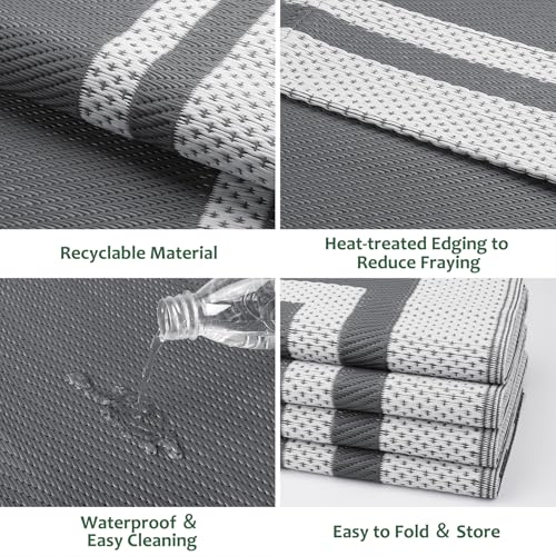 47% Off HappyTrends Outdoor Rug Reversible 5x8 ft - Image 4