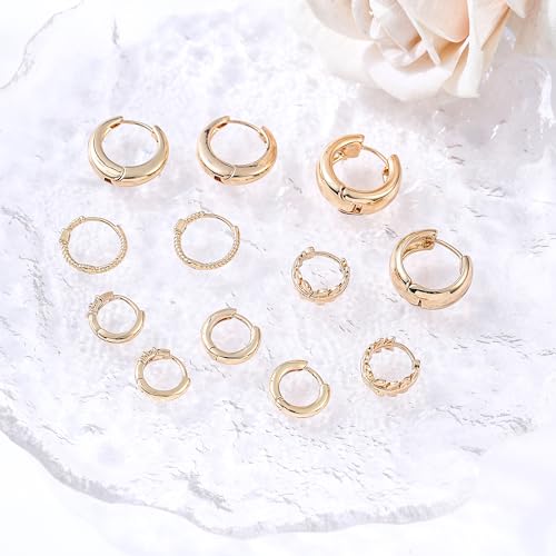 50% Off HILXURY Gold Huggie Hoop Earrings Set - Image 5