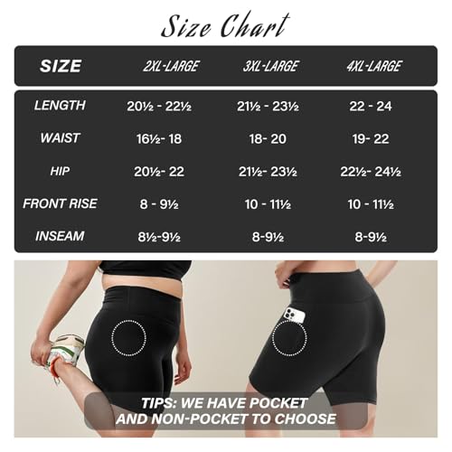 46% Off QGGQDD Plus Size Biker Shorts 3-Pack - Image 5