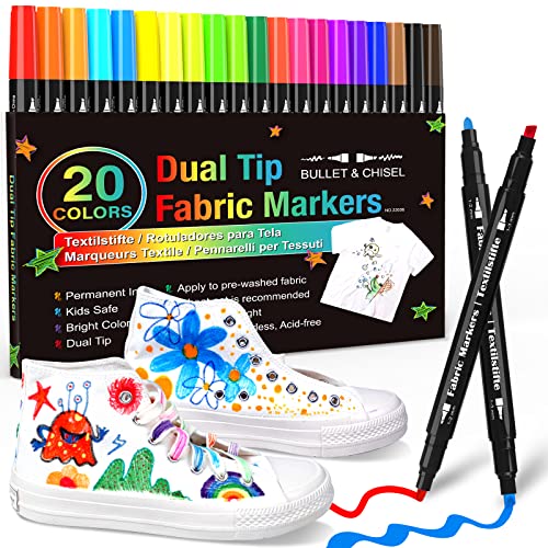 50% Off KERIFI 20-Color Dual Tip Fabric Markers