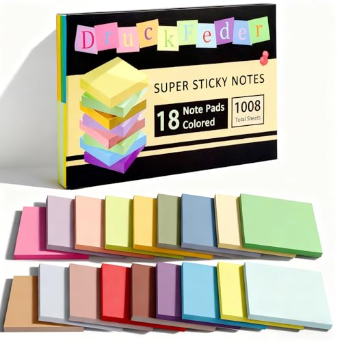 Best Value: 18 Pads of Colorful Self-Stick Notes 3x3 in