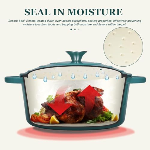43% Off Overmont 5.5QT Enameled Cast Iron Dutch Oven - Image 3