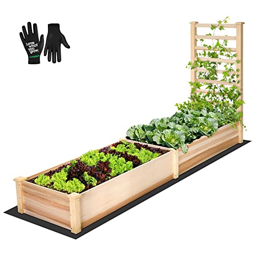 50% Off VIVOSUN Wooden Raised Garden Bed with Trellis