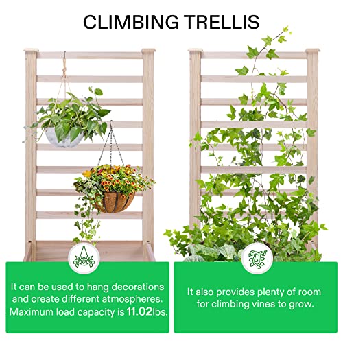 50% Off VIVOSUN Wooden Raised Garden Bed with Trellis - Image 5