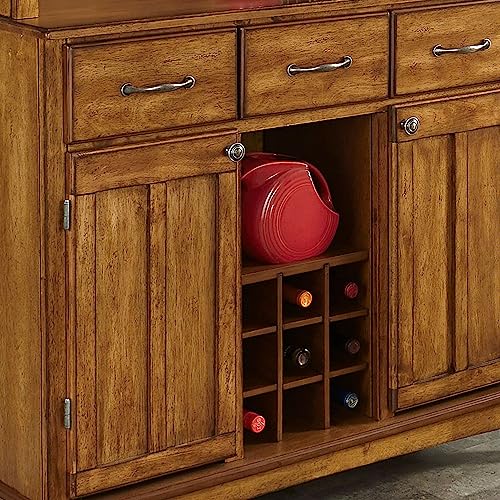 51% Off Homestyles Cottage Oak Buffet with Hardwood Top - Image 6