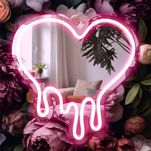 10% Off DECANIT Heart Neon Sign Mirrored Decor
