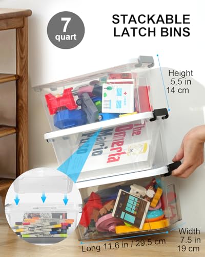 35% Off EOENVIVS 6-Pack Plastic Storage Bins - Image 5