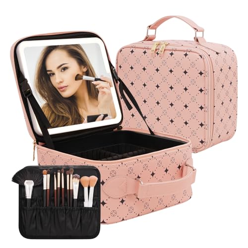 50% Off Travel Makeup Bag with 360° LED Mirror