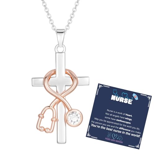 30% Off Nurse Stethoscope Cross Necklace