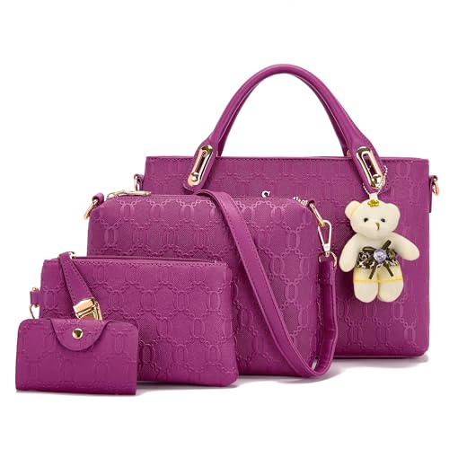 50% Off: 4-Piece Women's Fashion Handbag Set