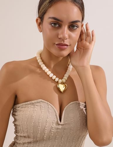 15% Off WOWORAMA Chunky Heart Necklace for Women - Image 2