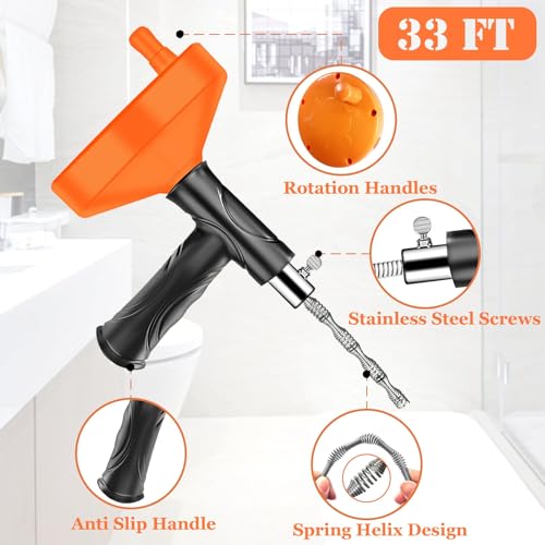 32% Off 33ft Drain Snake Auger for Clogged Sinks - Image 2