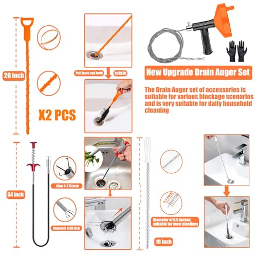 32% Off 33ft Drain Snake Auger for Clogged Sinks - Image 5