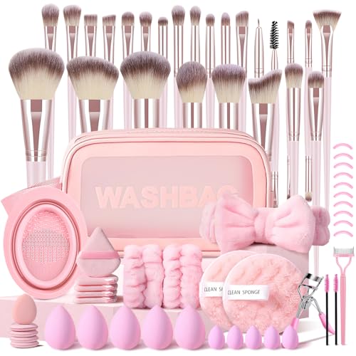 52% Off KUORYZAL 66Pcs Pink Makeup Brush Set + Code