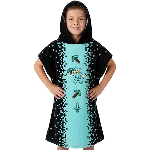 Minecraft Hooded Towel Poncho for Kids & Teens