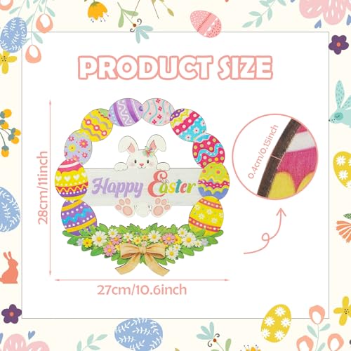 43% Off Easter Wooden Wreath for Front Door Decor - Image 2