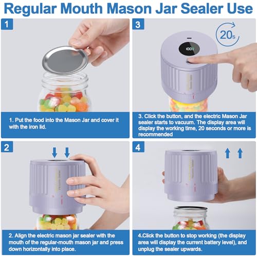LOVE MOMENT Electric Mason Jar Vacuum Sealer Kit - Image 3