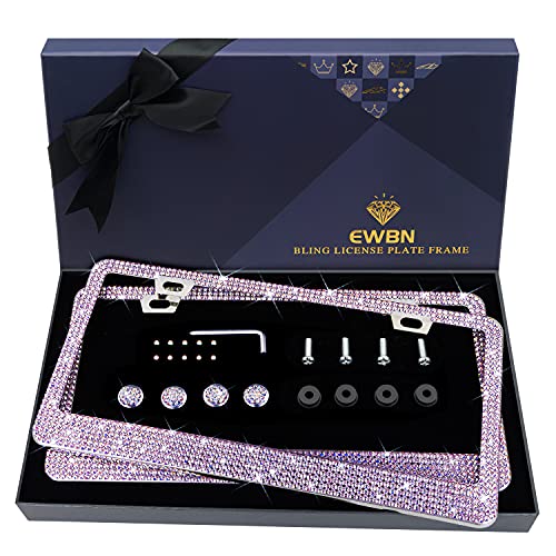 50% Off Bling Rhinestone License Plate Frame for Women