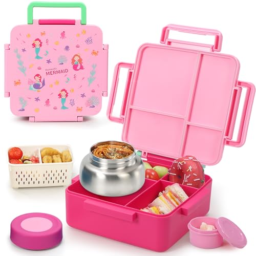 50% Off Kids Bento Box with Thermos, Drop-Proof & Safe