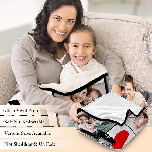 50% Off Custom Photo Blanket Gift for Mom from Daughter Son - Image 6
