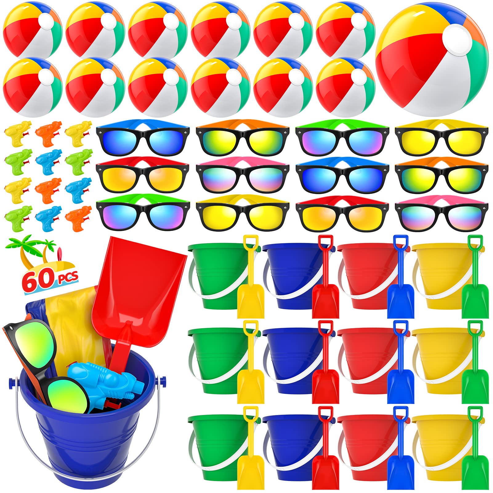 50% Off 60-Piece Beach & Pool Toy Set for Kids - Image 1
