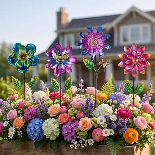 50% Off Calenzana Metal Flower Garden Stakes - Image 4
