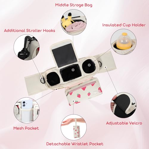 50% Off Universal Stroller Organizer with Insulated Cup Holders - Image 6