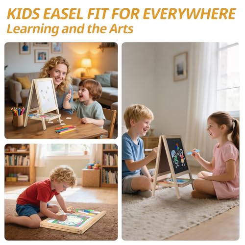 50% Off 4-in-1 Wooden Art Easel for Toddlers 2-4 with Code - Image 5