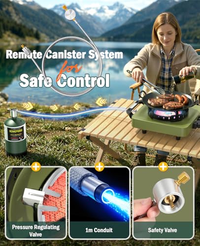 50% Off 2-Burner Camping Stove with Windproof Grates - Image 5