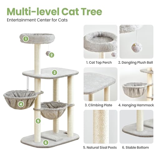 50% Off Feliskyn 42-Inch Cat Tree with Scratching Posts - Image 3