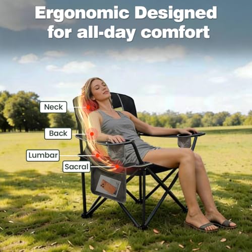 50% Off SUNNYFEEL Heavy Duty Camping Chair 500lbs - Image 4