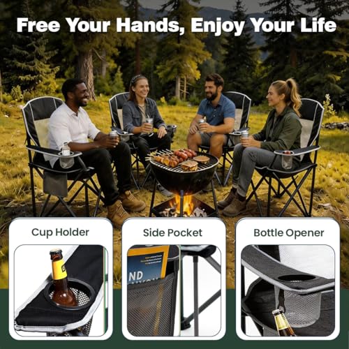 50% Off SUNNYFEEL Heavy Duty Camping Chair 500lbs - Image 6