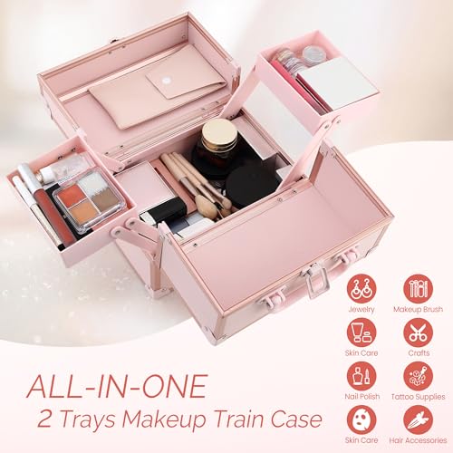 50% Off CHUANGJIN Pink Makeup Train Case with Code - Image 4