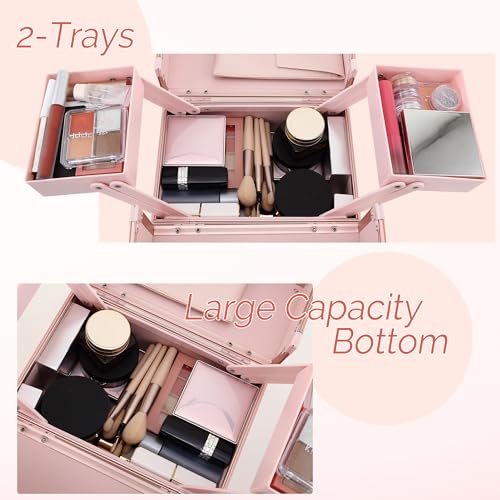 50% Off CHUANGJIN Pink Makeup Train Case with Code - Image 5